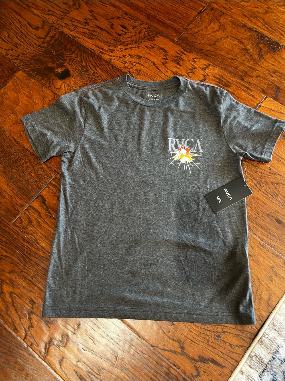 RVCA Boys Spring Break Graphic T-Shirt Medium Black NWT